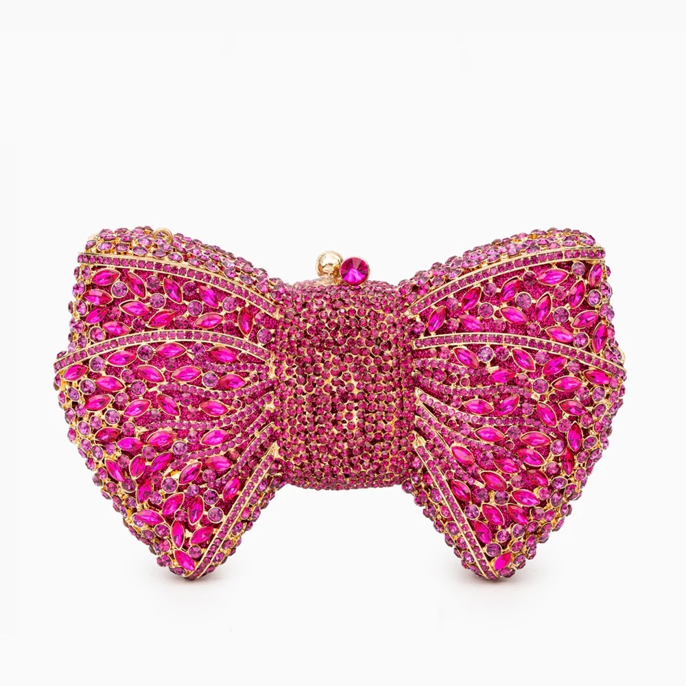 Verano hill ISABELLA CLUTCH BAG in hot pink
